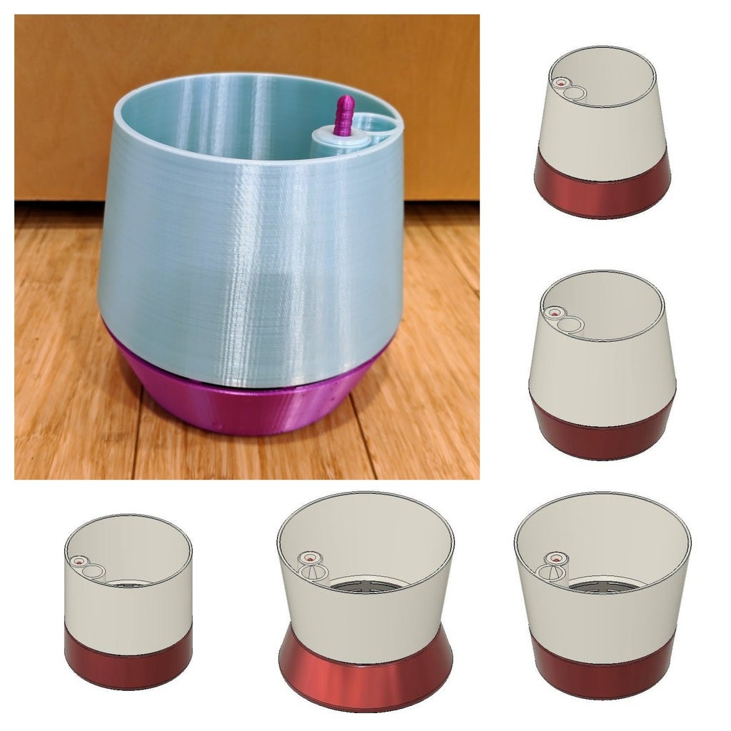 Chậu Cây Tự Tưới Theo Thông Số Có Chỉ Báo Mực Nước