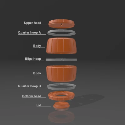 Heo Đất Hình Thùng Phiên Bản "Barrel Pig Bank"