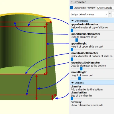 Máy tạo chân bàn (OpenSCAD)