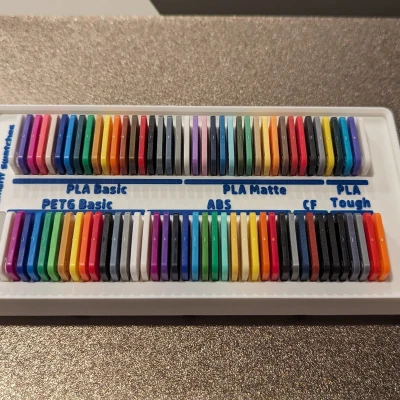 Hộp Lưới Lọc Tương Thích Bambu Lab (Bambu Lab Labeled Filament Gridfinity Bin)