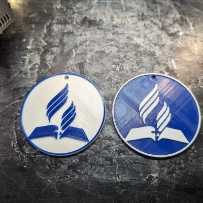 Móc Khóa Adventist Logo Nổi In 2 Màu