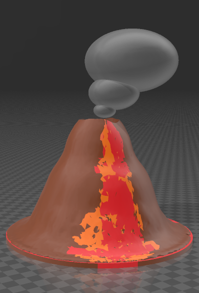 Volcan 3D - Mô Hình Núi Lửa Cho Dự Án Khoa Học