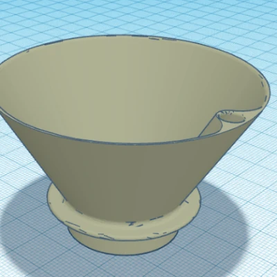 Phễu Nghiêng Có Lỗ Thông Hơi Cho Thủy Canh