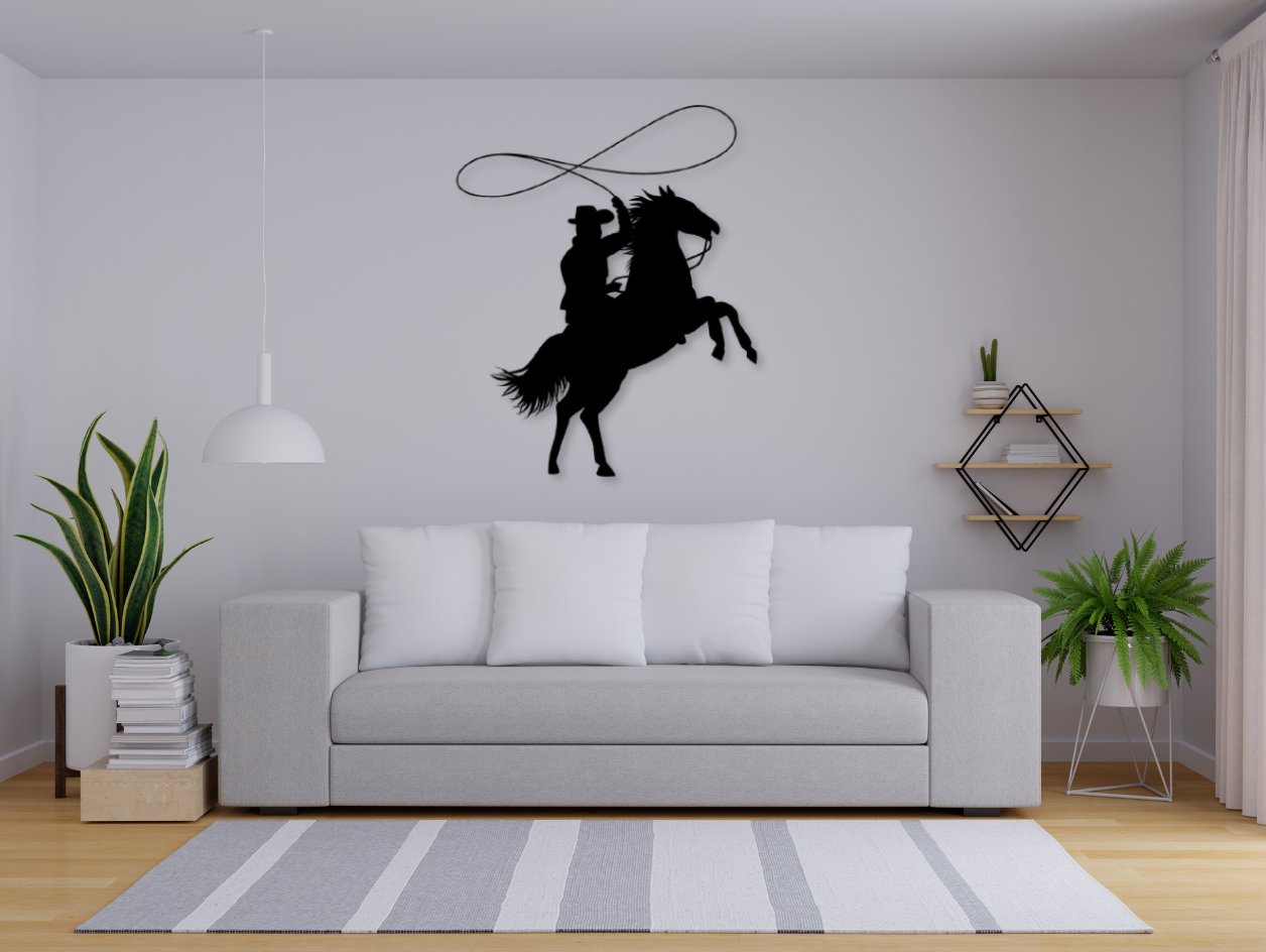 Mô Hình Cowboy Silhouette Treo Tường
