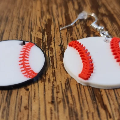 Hoa tai bóng chày hoop và stud