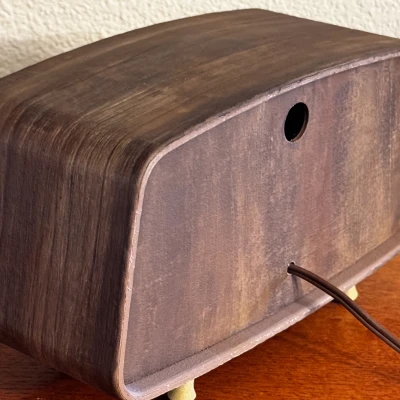 Đồng hồ Mantle bằng gỗ thực sự bằng gỗ giữa thế kỷ - dễ dàng lắp ráp