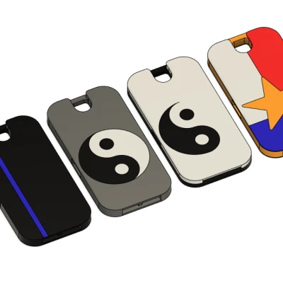 Còi Bỏ Túi Dẹp Có Hoa Văn Đa Màu