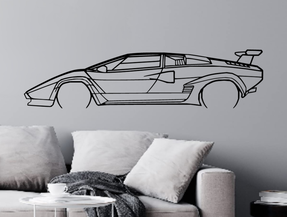 Tranh Treo Tường Hình Silhouette Lamborghini Countach