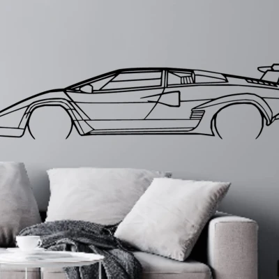 Tranh Treo Tường Hình Silhouette Lamborghini Countach