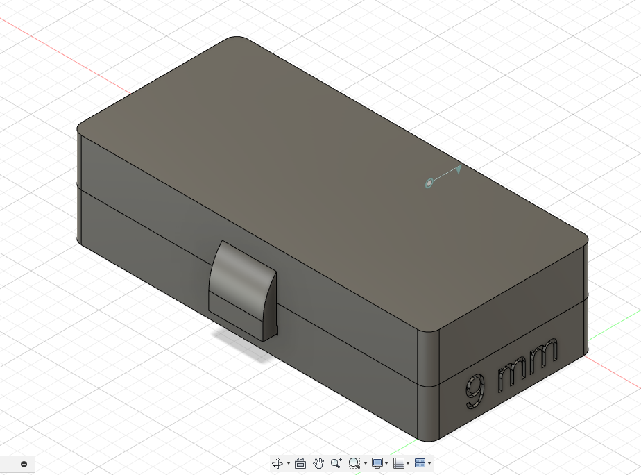 Hộp Đựng 50 Viên Đạn 9mm. Bản Lề In Được.