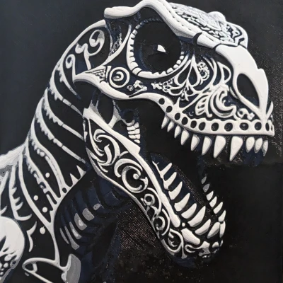 T-Rex Đầu Lâu Đường [HueForge]