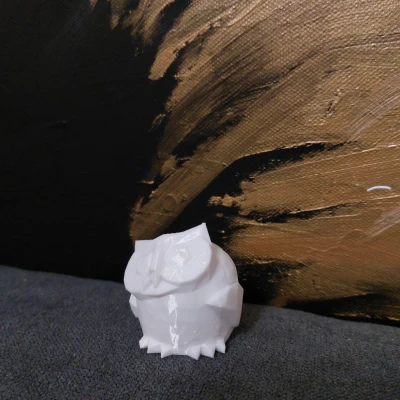 Mô hình Cú Miệng Cười Phong Cách Low Poly