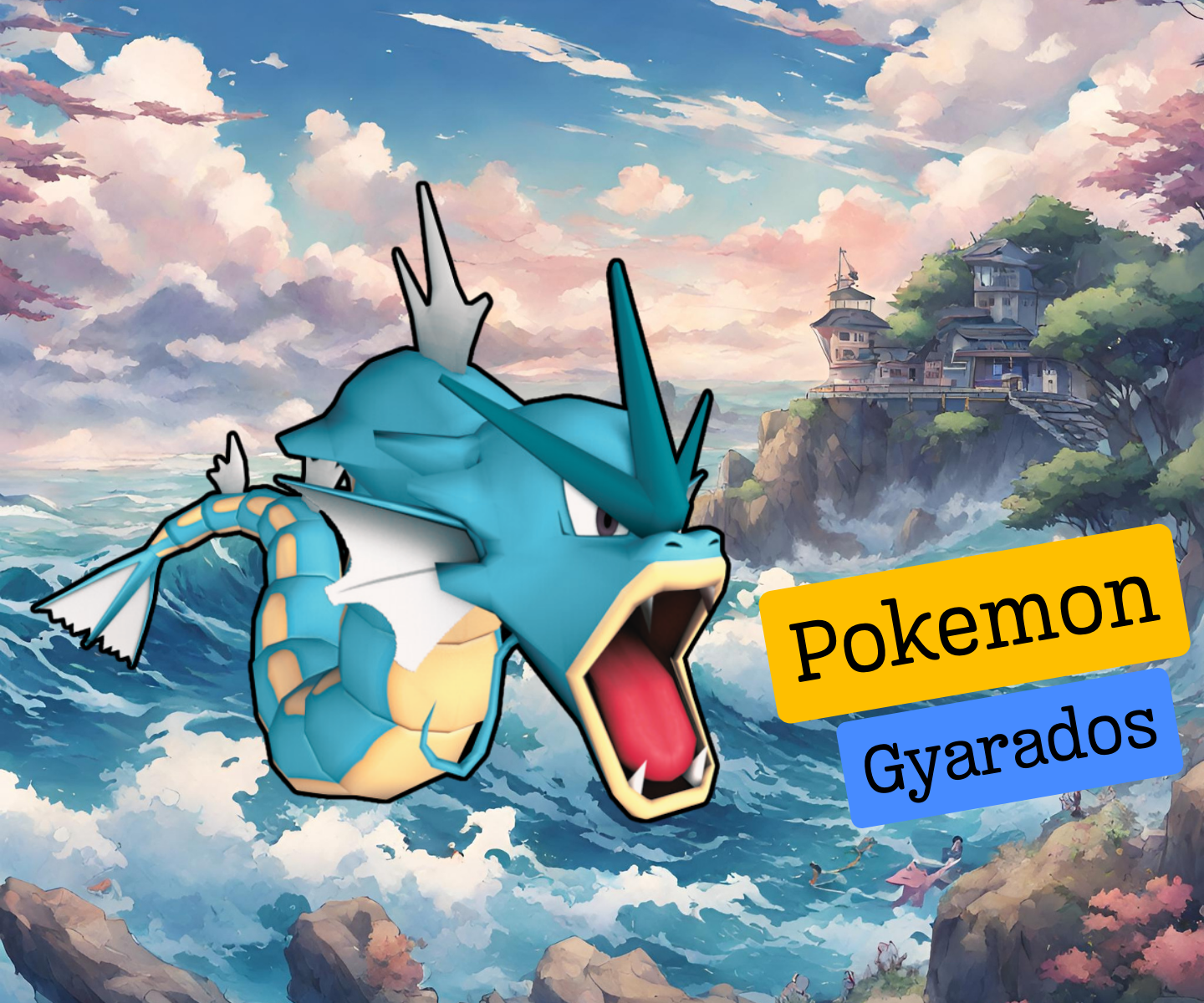 Pokemon - Gyarados có Đế Nước