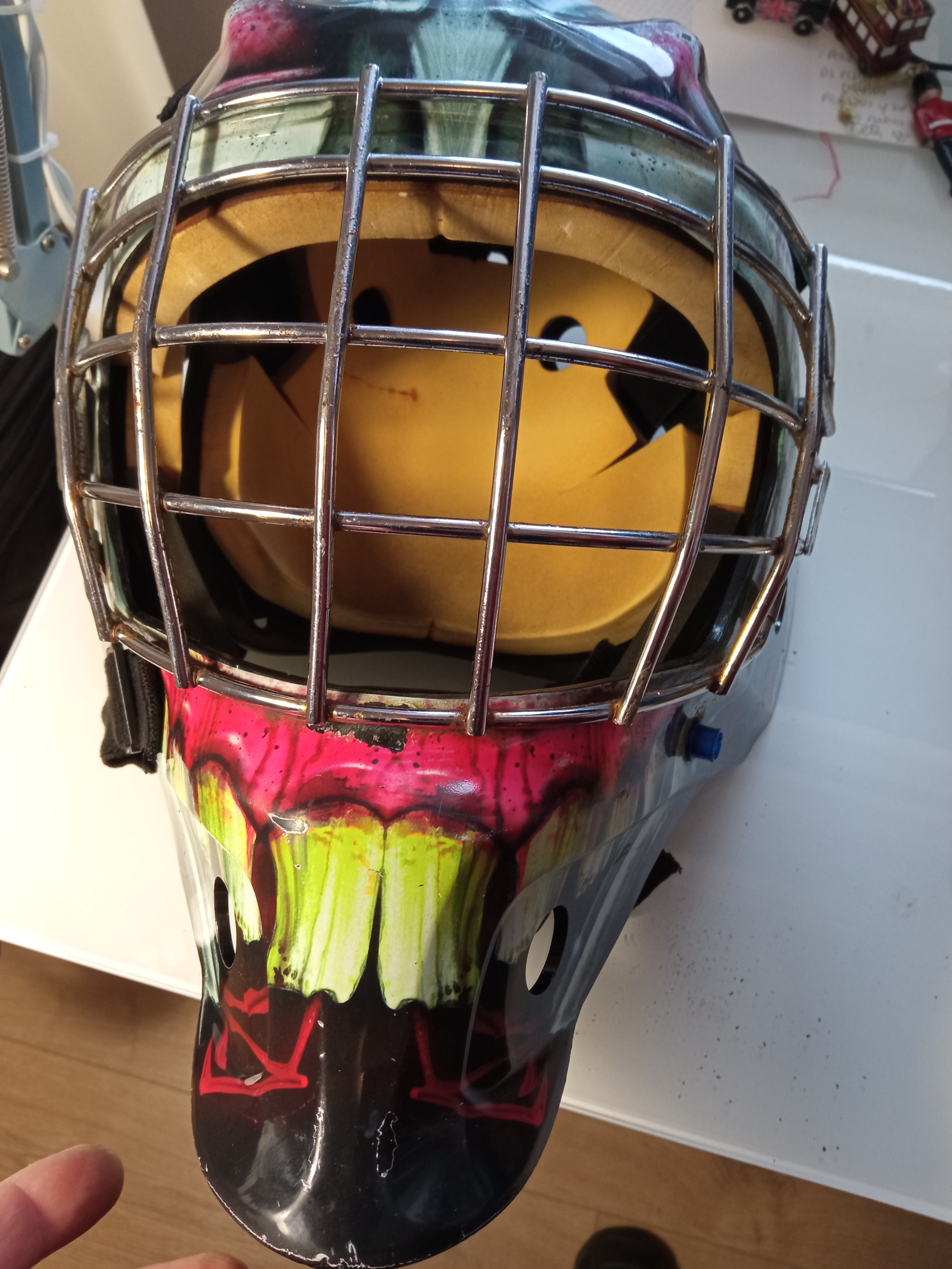 Pat cài cho nón thủ môn hockey Bauer