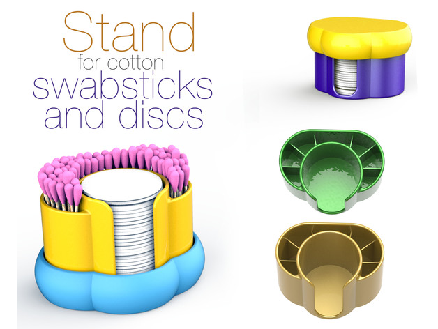 Chân đế đựng tăm bông và bông tẩy trang