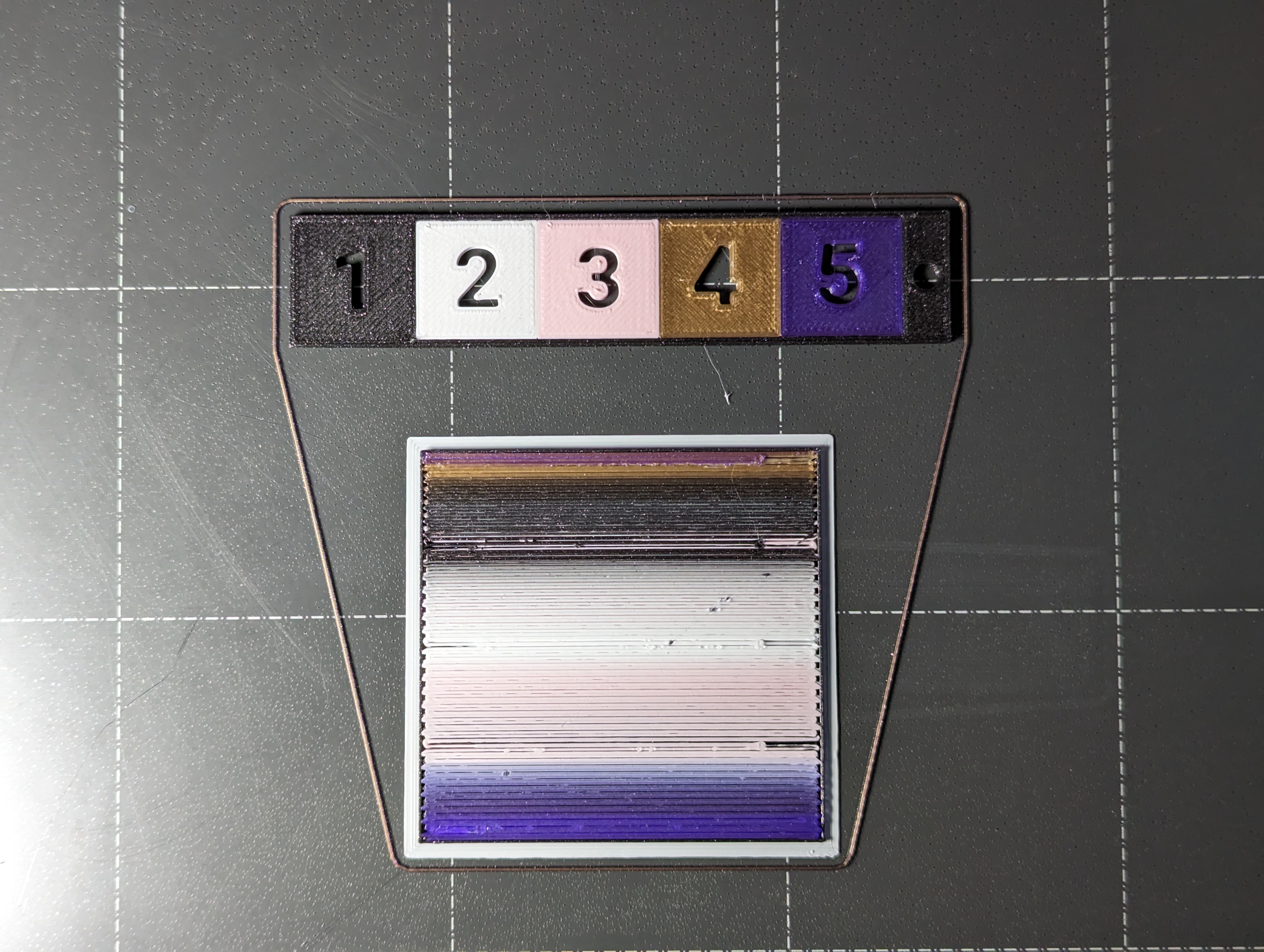 Bảng màu đa vật liệu - Bản in kiểm tra nhanh cho MMU3