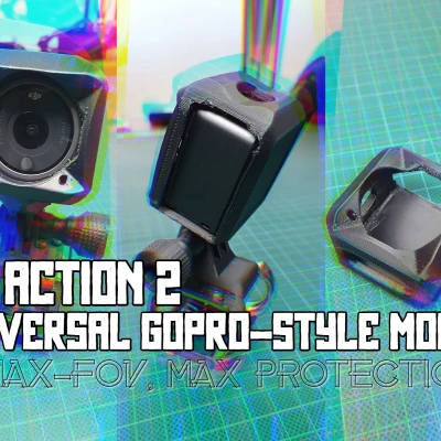 Giá đỡ GoPro Bomber DJI Action 2 (cập nhật v7)