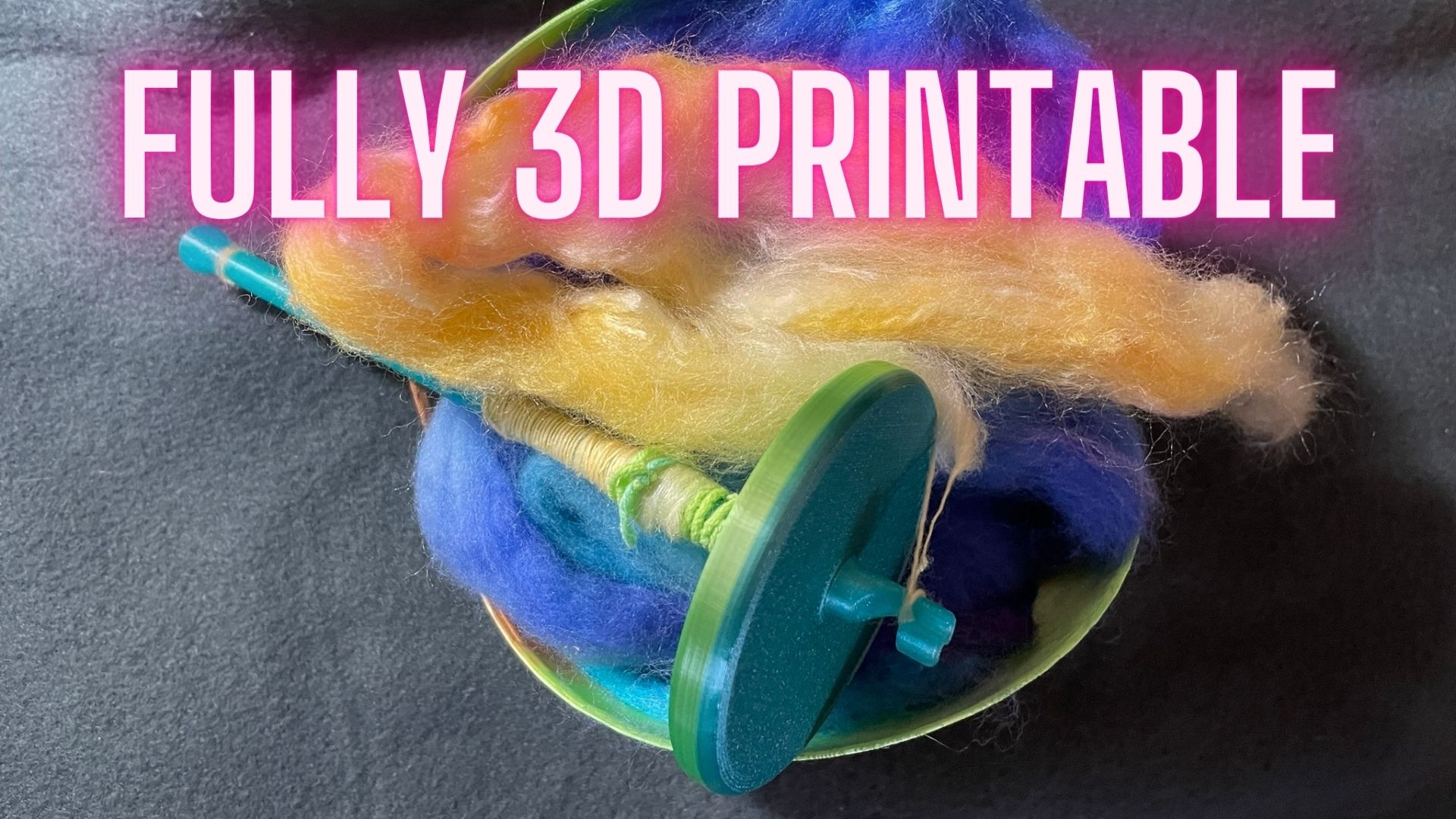 Mô hình Cây suốt chỉ sợi (Drop Spindle) in 3D hoàn chỉnh