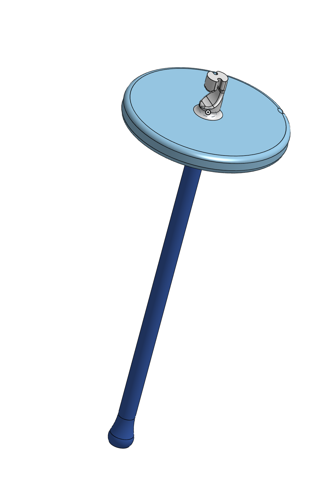 Mô hình Cây suốt chỉ sợi (Drop Spindle) in 3D hoàn chỉnh