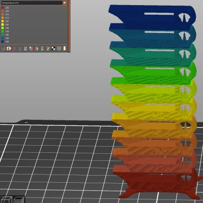 Tháp Nhiệt Độ Cho PLA, PLA PLUS, PETG Trên Prusa XL Có Input Shaper