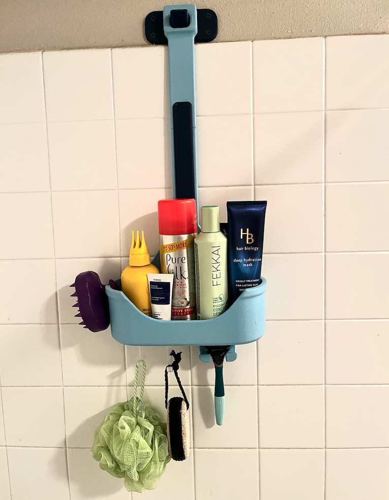 Kệ Treo Tường Nhà Tắm Có Móc Treo Phụ Kiện