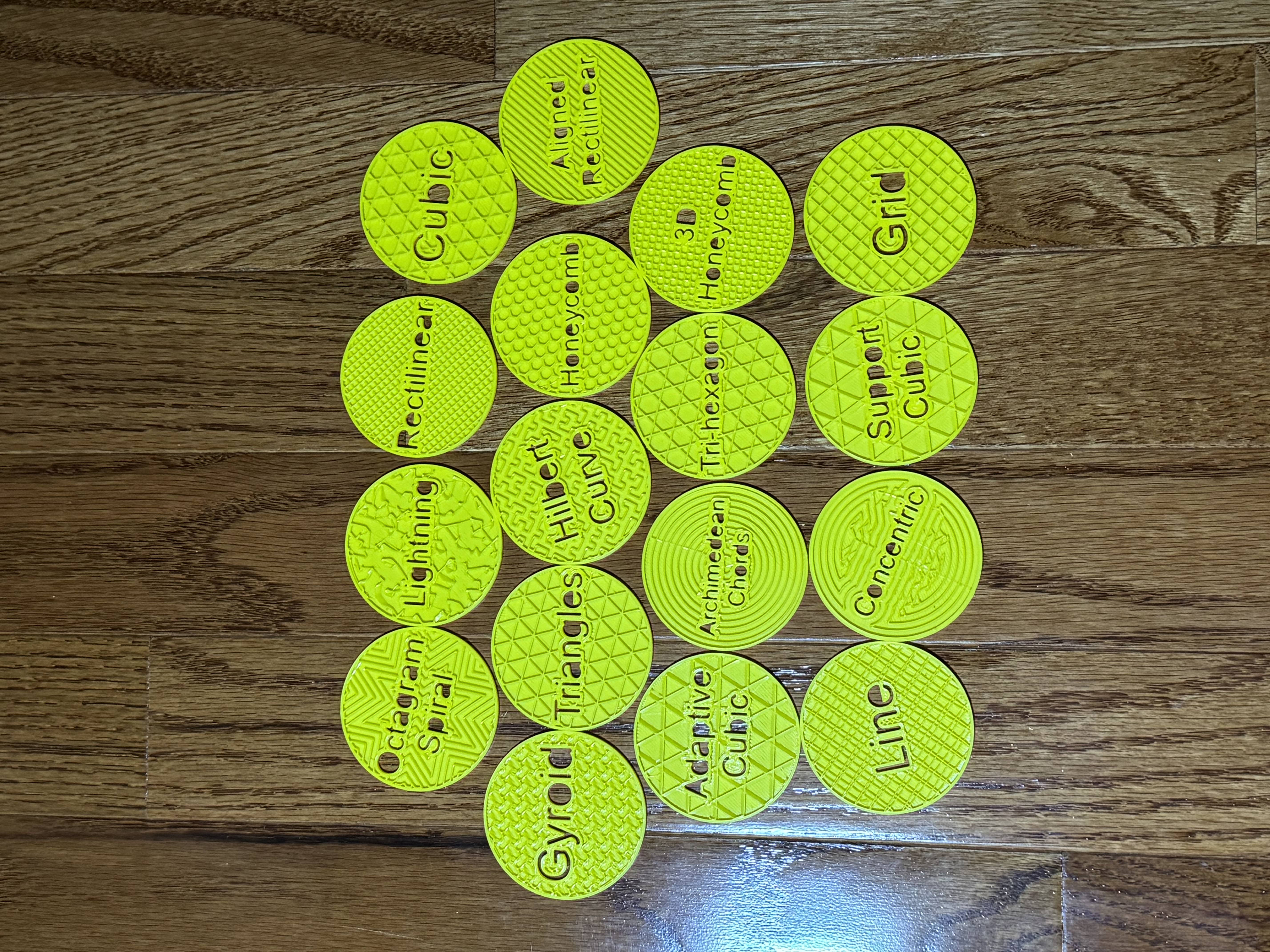 Bambu Lab Infill Swatches - Mẫu Thử Lõi In