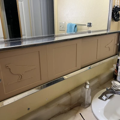 Cửa Tủ Thuốc Cỡ Lớn Có Tay Nắm Trượt Hình Con Quạ