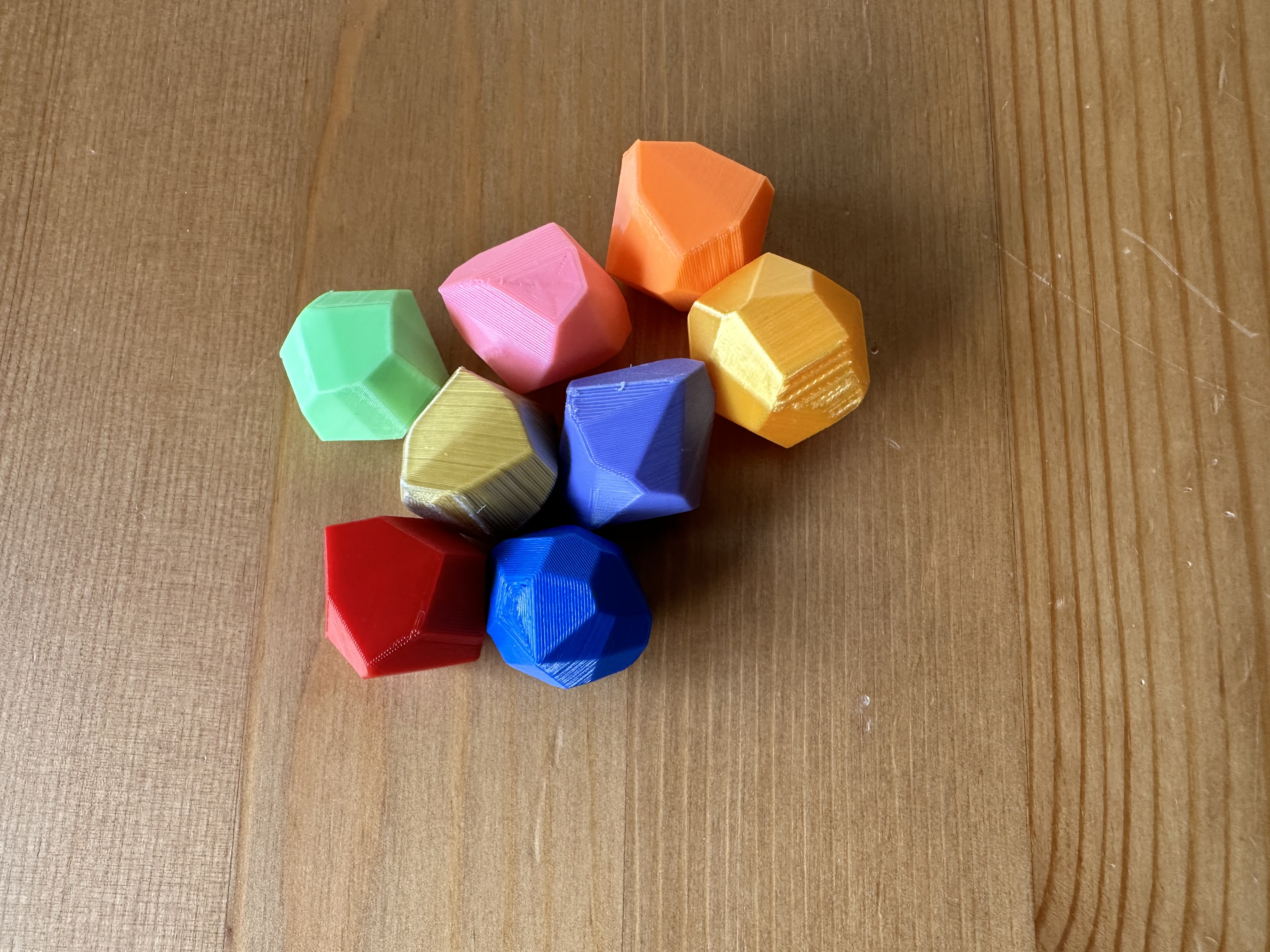 Đá quý & đá cuội Fidget (khoảng 20mm) cho rương báu, kho vàng, mô hình, D&D, game, diorama...