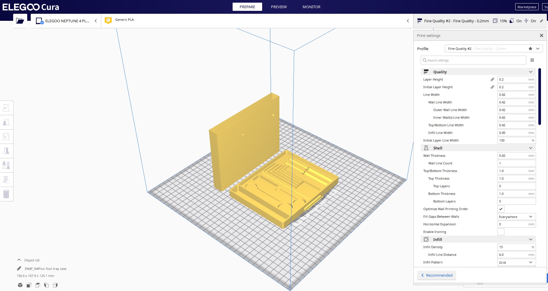 Khay đựng đồ nghề cho Neptune 4 Plus