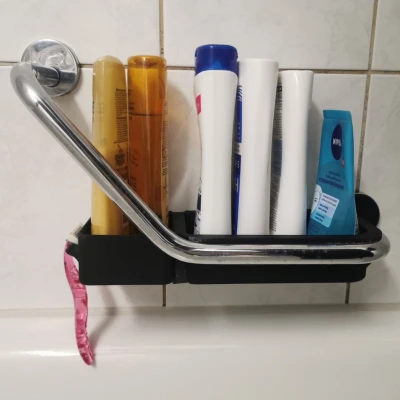 Khay đựng thêm hai chai dầu gội