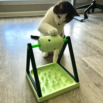 Đồ Chơi Cho Mèo - Máy Nhả Thức Ăn Dạng Câu Đố