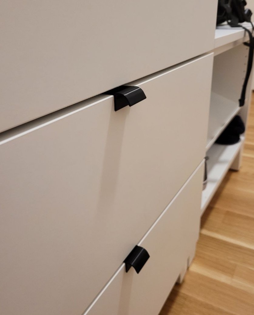 Tay nắm cửa Ikea không cần ốc cho Platsa, Pax, Enhet, Kallax,... 16,5mm