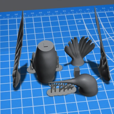 Mô hình chim ruồi trang trí (chia bộ phận) - Phiên bản chỉnh sửa