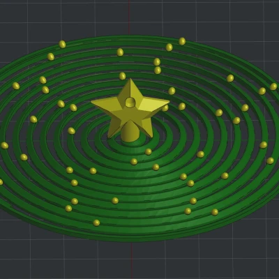 Móc Trang Trí Cây Thông Noel Hình Xoắn Ốc