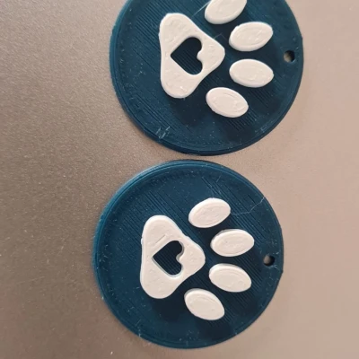 Bông Tai Hình Tim Chân Chó