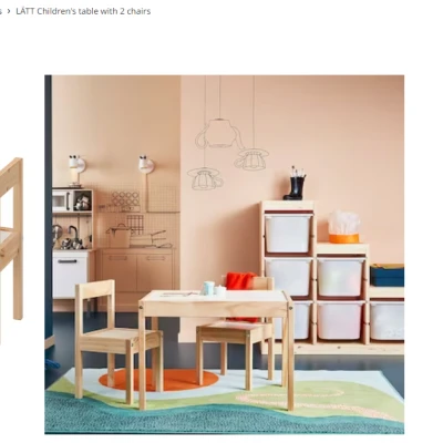 Bộ Nâng Chiều Cao Chân Bàn IKEA LATT