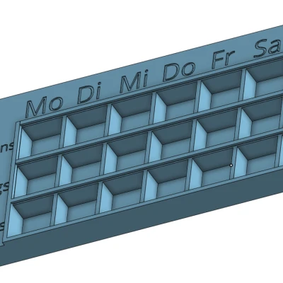 MediBox 7x3 Fächer - Hộp Đựng Thuốc Chia Ngăn Tiện Lợi