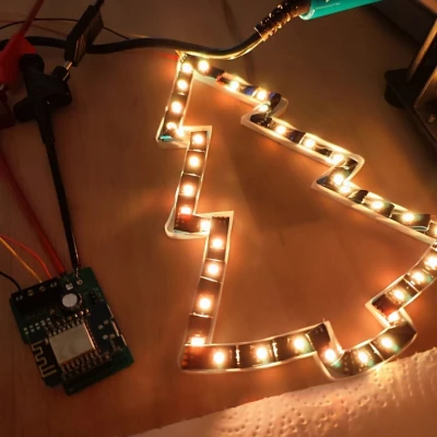 Đèn LED Cây Thông Noel Trang Trí Cửa Sổ - WLED Neopixel