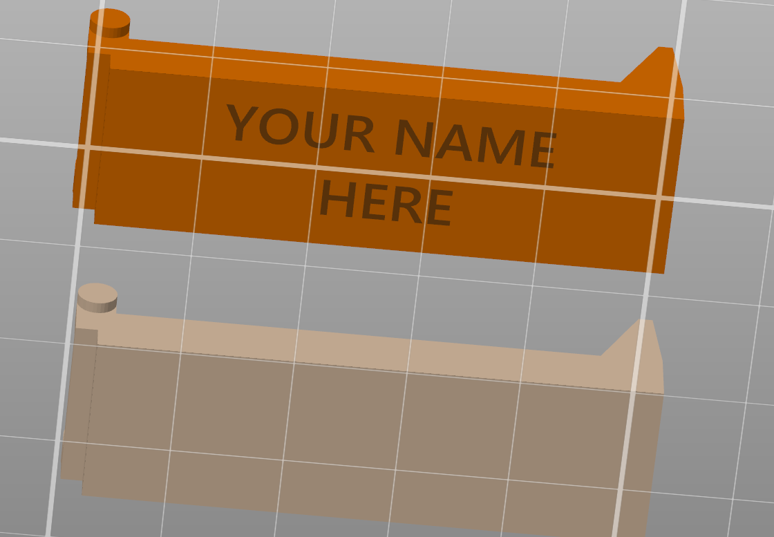 Chuông cửa: Bảng tên xoay