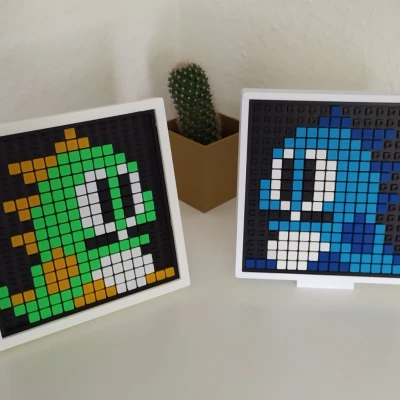 Pixel art 16x16 trong khung hoặc hộp