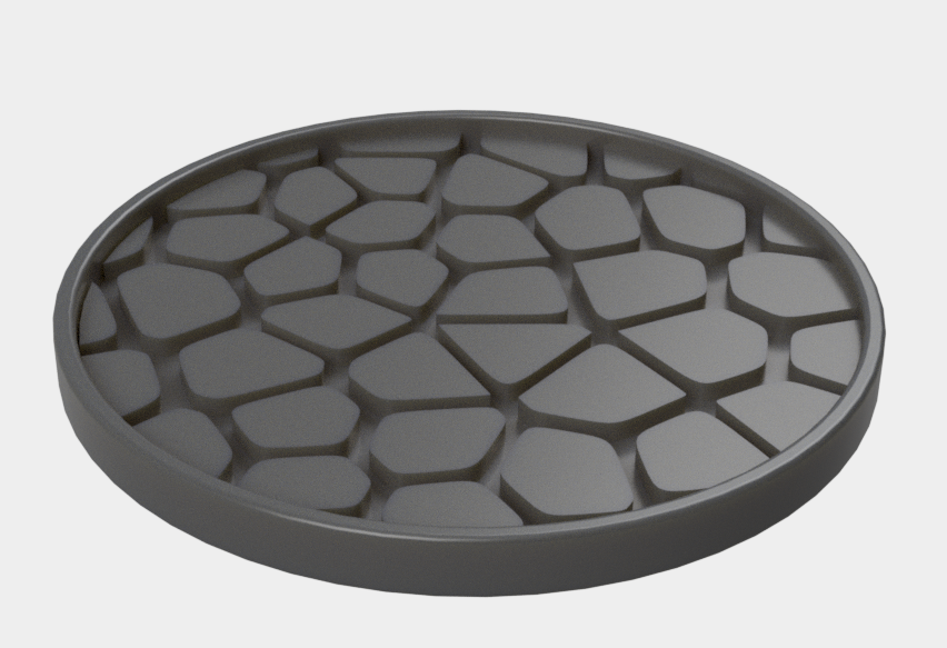 Đế Lót Ly Để Bàn Họa Tiết Voronoi Hình Sỏi