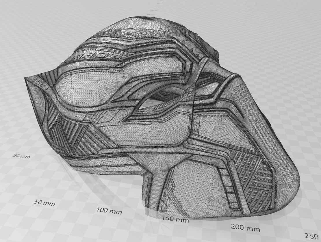 Mặt Nạ Báo Đen - Chỉ Mặt Trước - Không Cần Vật Liệu Hỗ Trợ