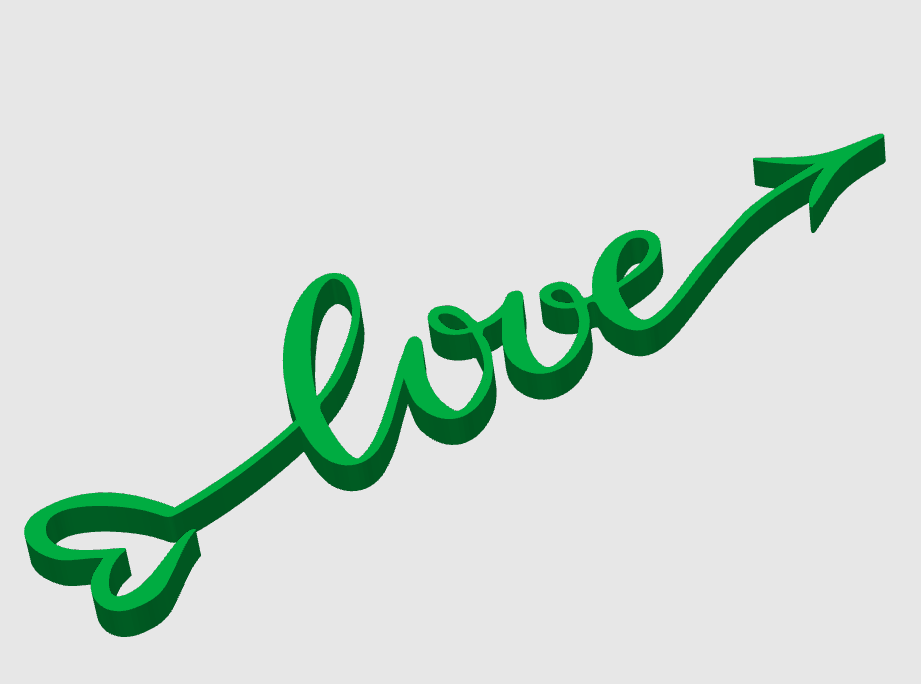 Mô hình Freccia Amore - Chữ Tình Yêu Trang Trí