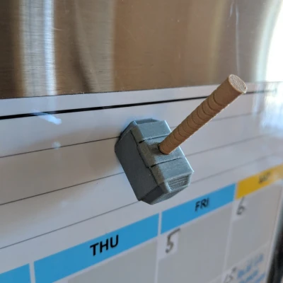 Nam Châm Tủ Lạnh Mjolnir - Búa Thor (Nam châm 8x3mm)