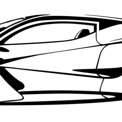 Lotus Evija Silhouette Wall Art