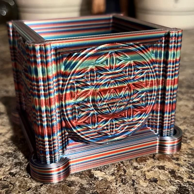 Chậu Cây Merkaba và Hoa Văn Cuộc Sống