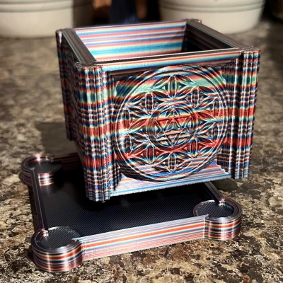 Chậu Cây Merkaba và Hoa Văn Cuộc Sống