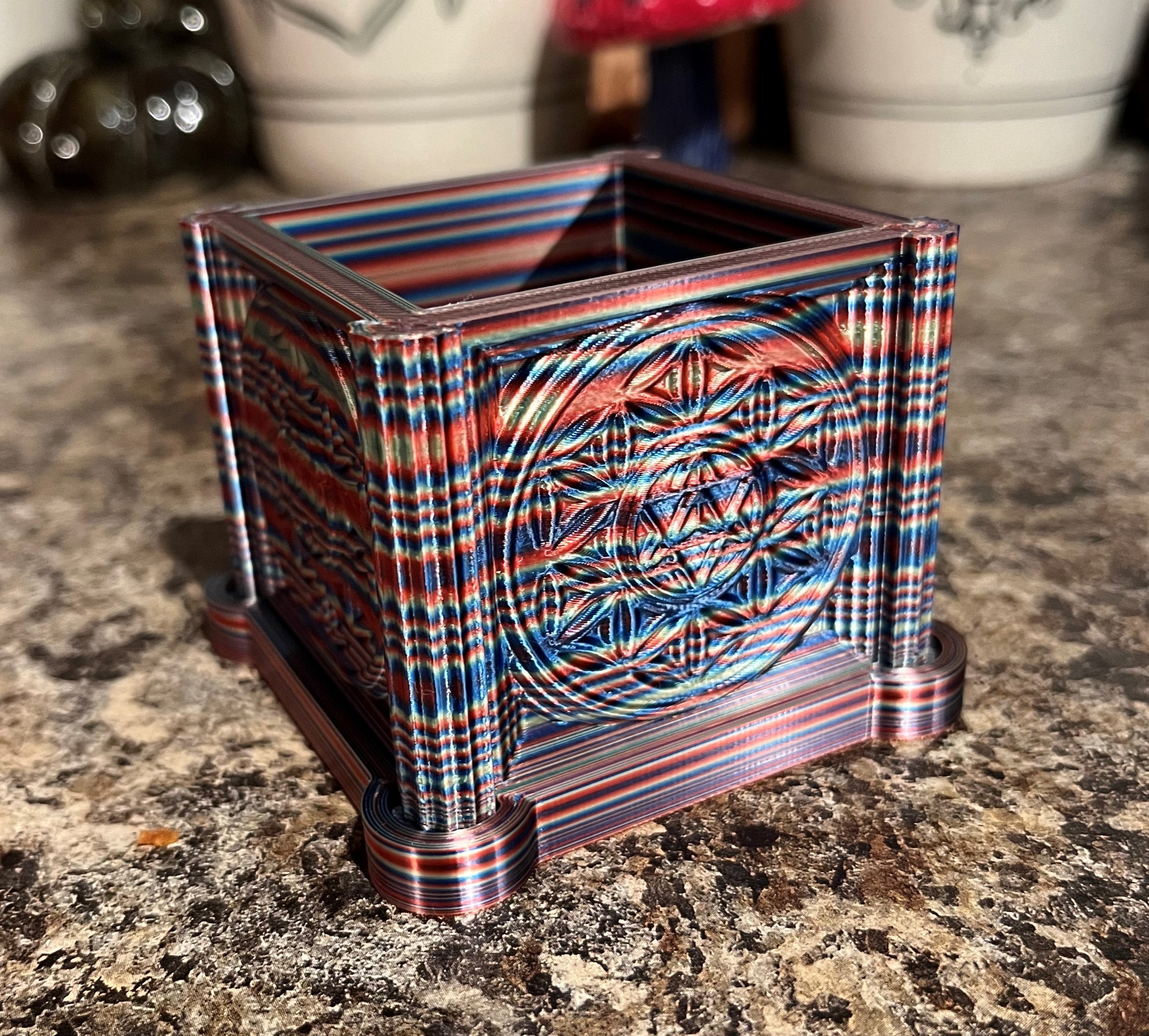 Chậu Cây Merkaba và Hoa Văn Cuộc Sống