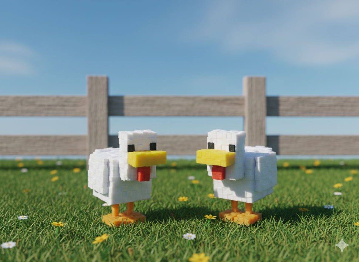 Vịt Minecraft - Mô Hình Lắp Ráp