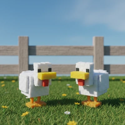 Vịt Minecraft - Mô Hình Lắp Ráp